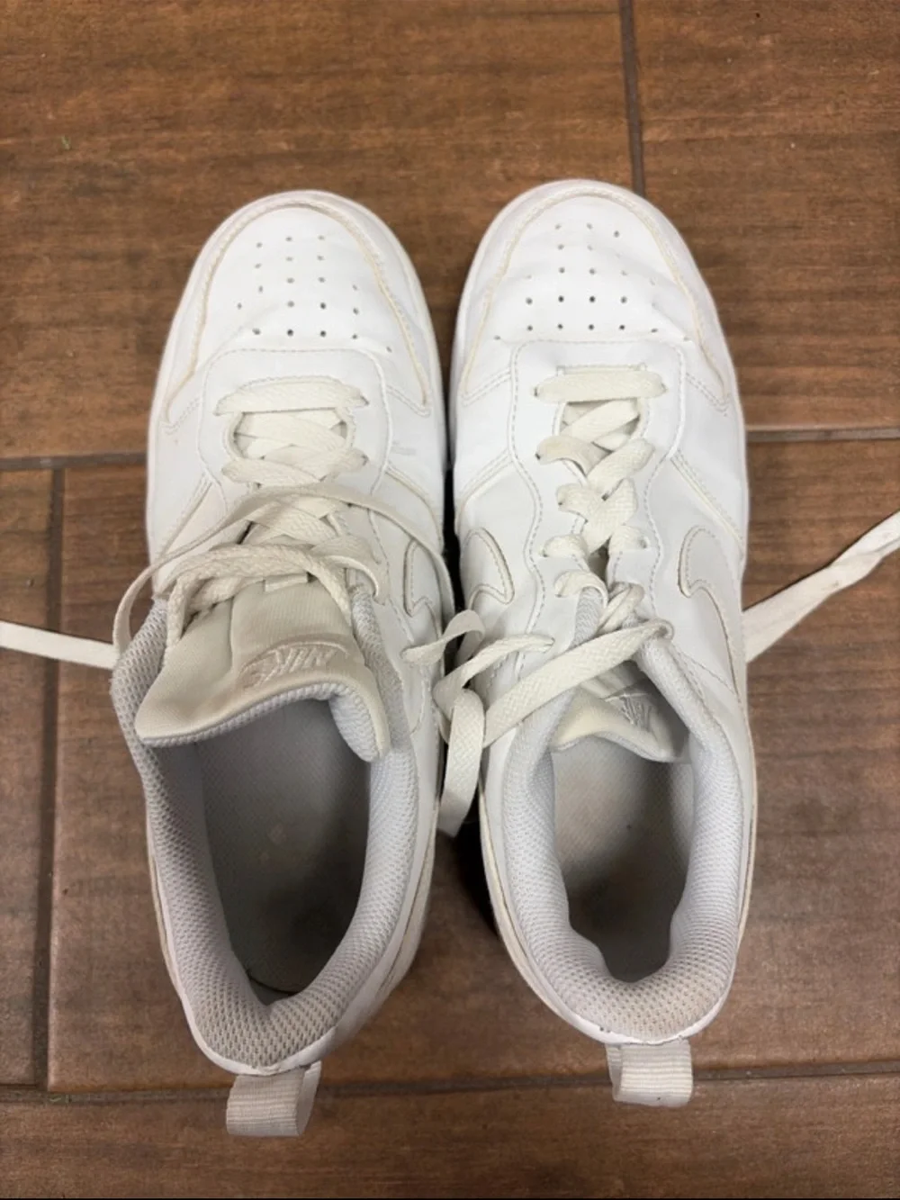 Nike Kids White/Off-White Low-Top Sneakers